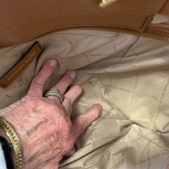 Michael Kors Jet Set Large Travel Chain‎ Shoulder Tote Signature Brown - Picture 16 of 16